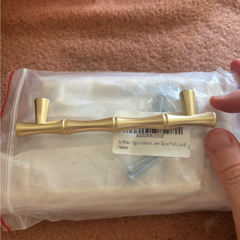 Gold Bamboo-Style Cabinet Pull Handle - Home Accents